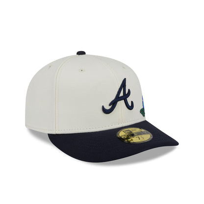 Atlanta Braves Tonal Florals White 59FIFTY Fitted Hat
