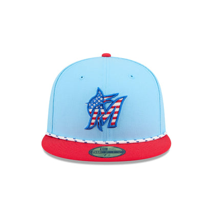 Miami Marlins Independence Day 2025 59FIFTY Fitted Hat
