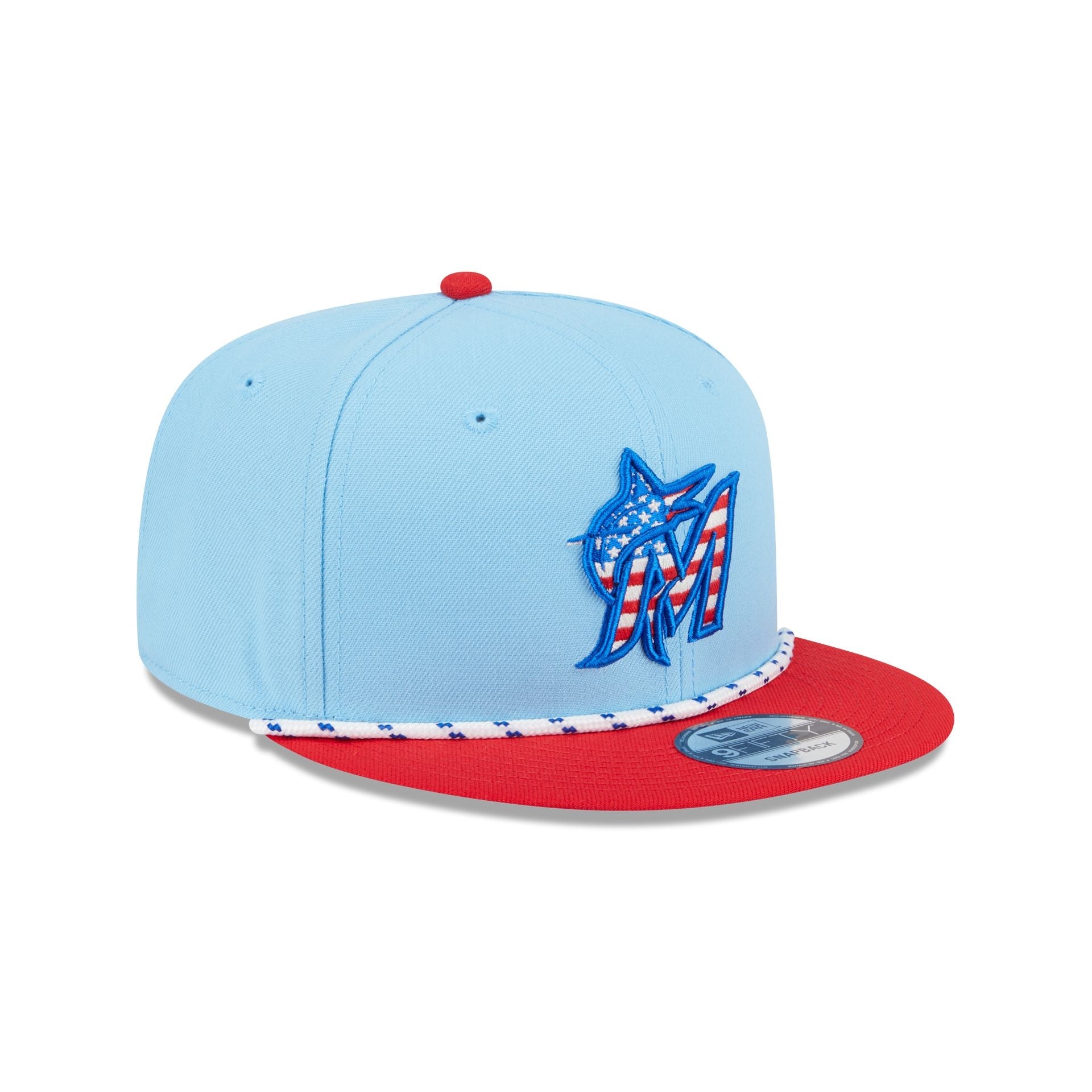 Miami Marlins Independence Day 2025 9FIFTY Snapback Hat