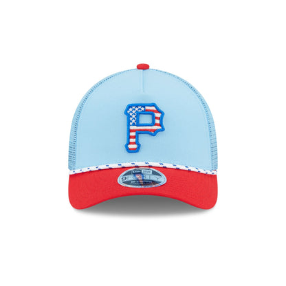 Pittsburgh Pirates Independence Day 2025 9FORTY M-Crown A-Frame Trucker Hat