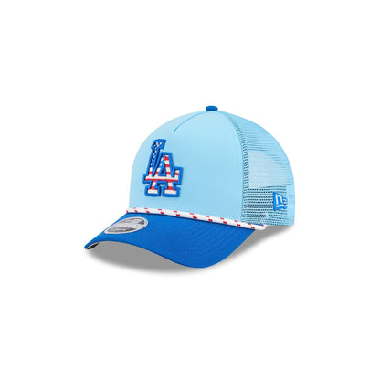Los Angeles Dodgers Independence Day 2025 Kids 9FORTY M-Crown A-Frame Trucker Hat