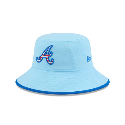 Atlanta Braves Independence Day 2025 Stretch Bucket Hat