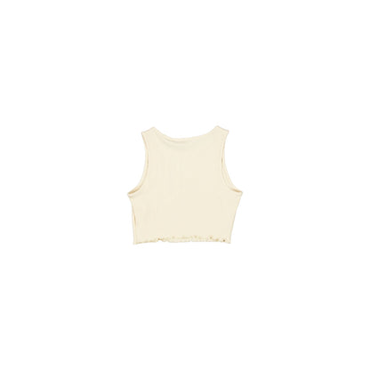 Los Angeles Dodgers Tonel Cropped Rib Light Beige Women's Tank Top