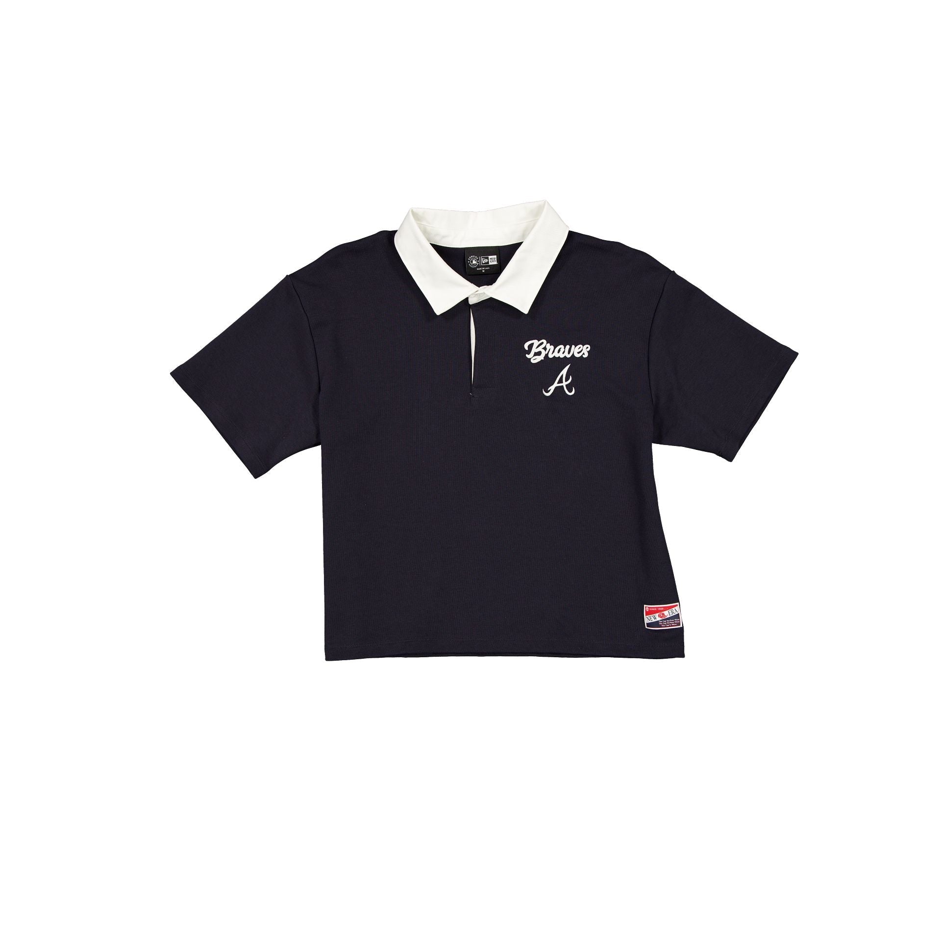 Atlanta Braves Throwback Women's Cropped Polo