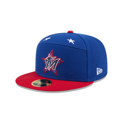 Miami Marlins 2025 All-Star Game Workout Split Panel 59FIFTY Fitted Hat