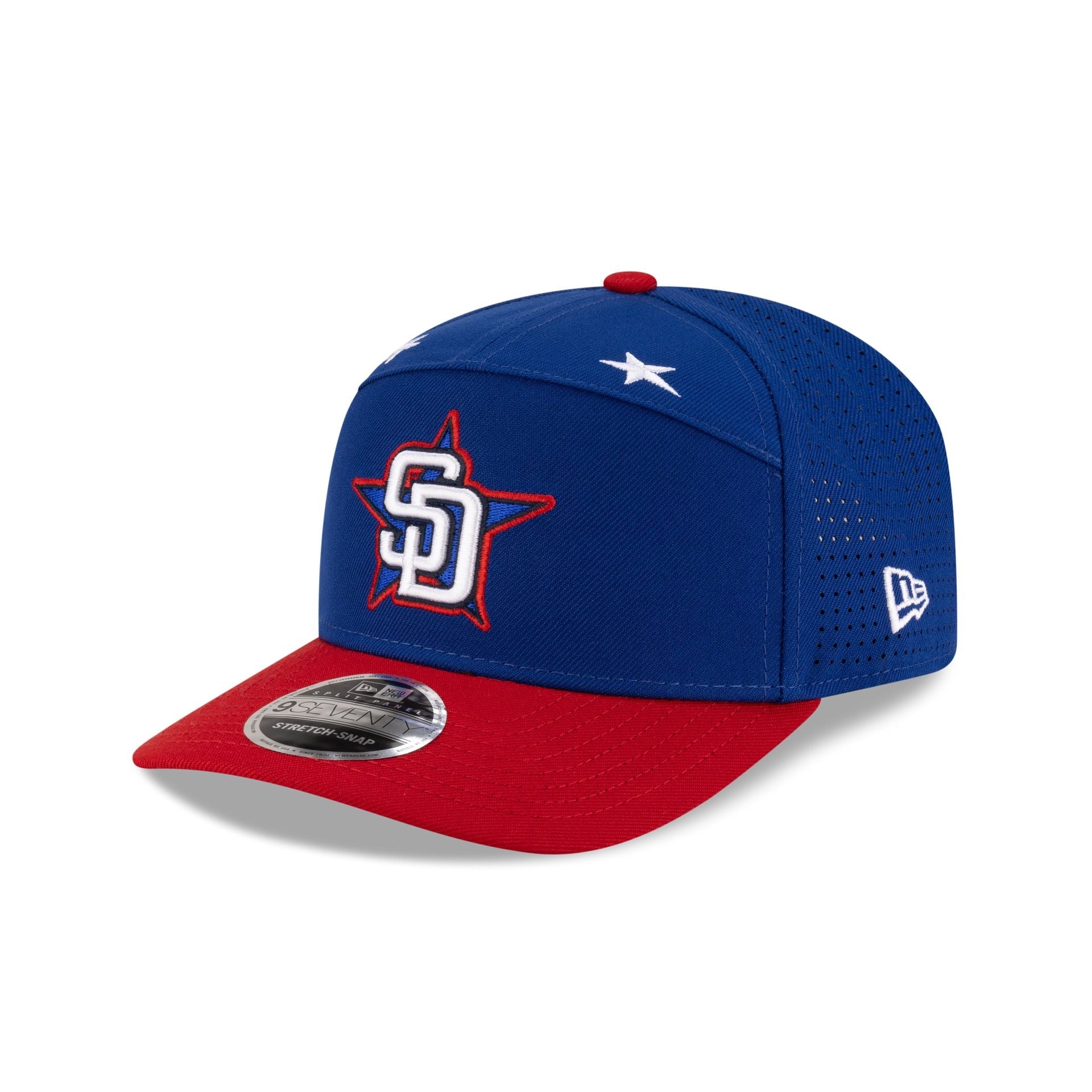 San Diego Padres 2025 All-Star Game Workout Split Panel 9SEVENTY Stretch-Snap Hat