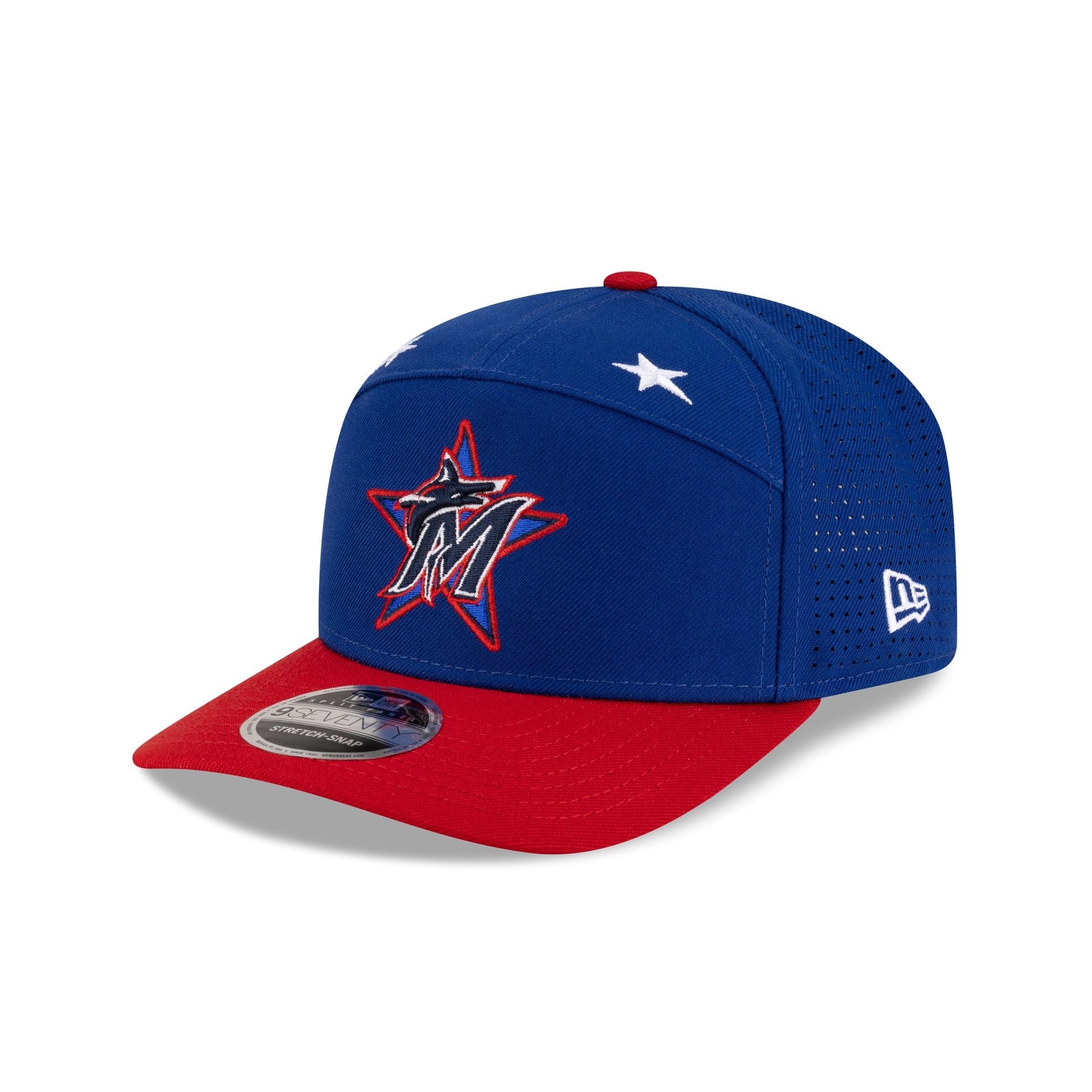 Miami Marlins 2025 All-Star Game Workout Split Panel 9SEVENTY Stretch-Snap Hat