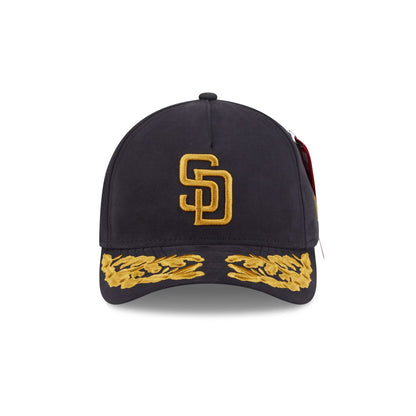 Alpha Industries x San Diego Padres Black 9FORTY M-Crown A-Frame Snapback Hat