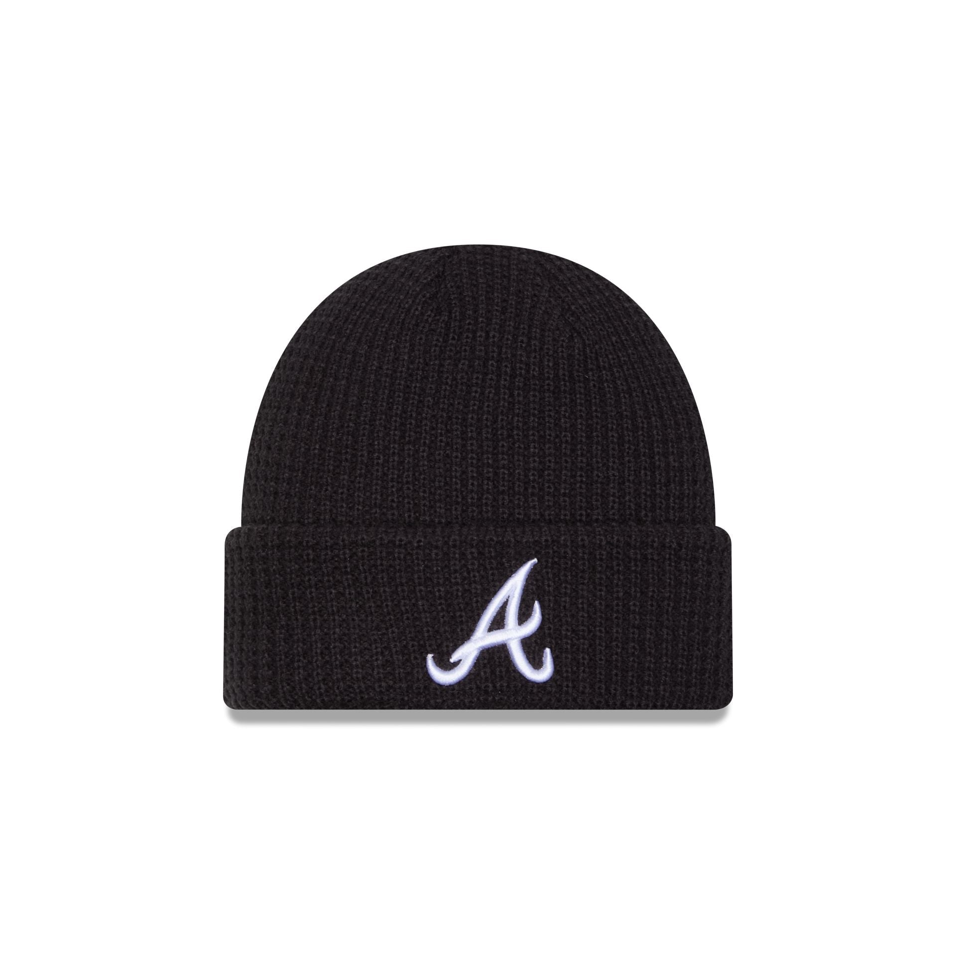 Atlanta Braves Waffle Stitch Knit Beanie Hat