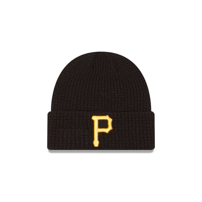 Pittsburgh Pirates Waffle Stitch Knit Beanie Hat