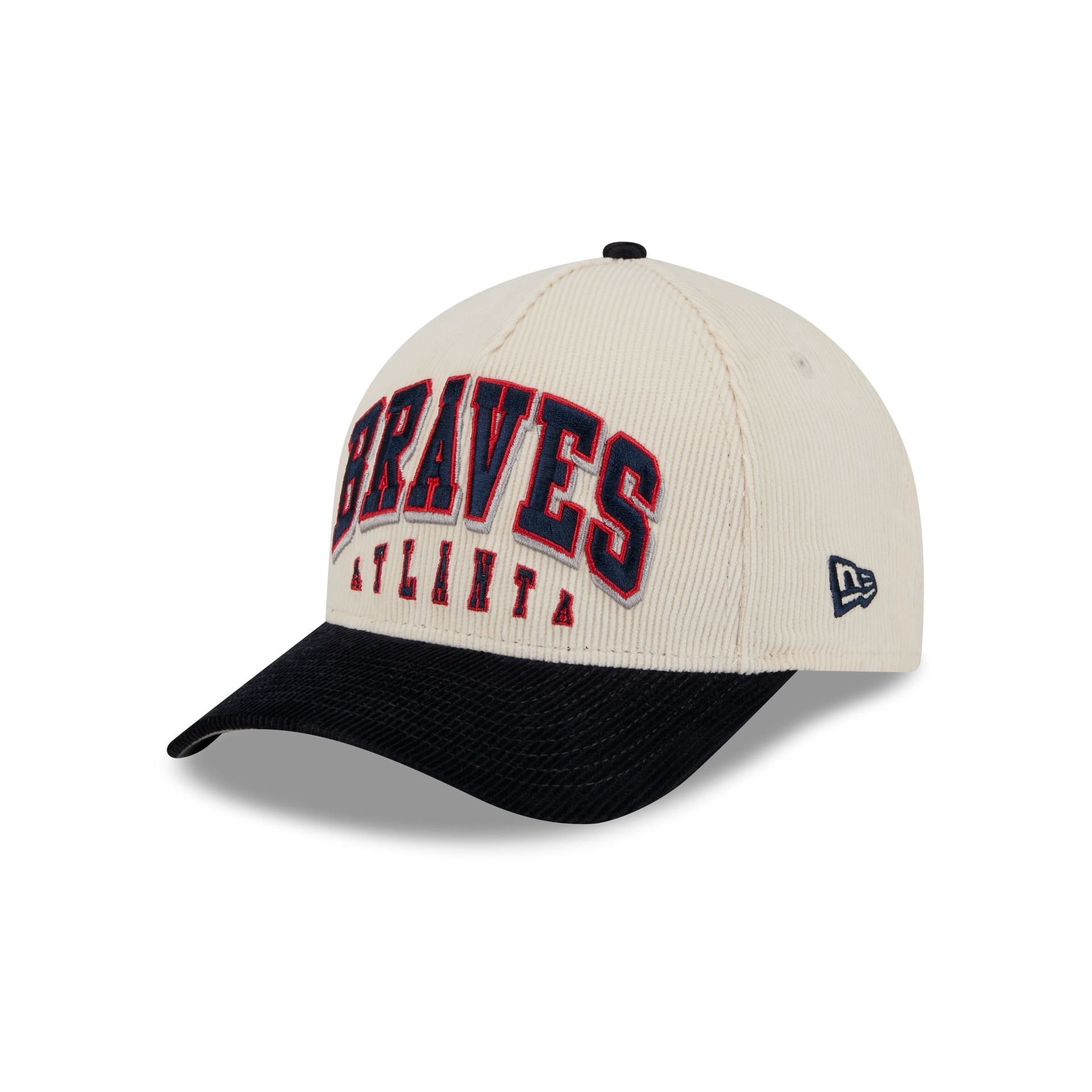 Atlanta Braves Stacked Corduroy 9FORTY M-Crown A-Frame Snapback Hat