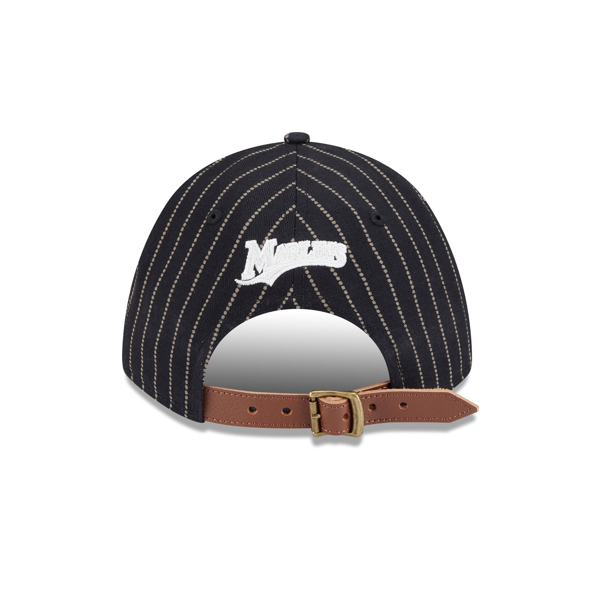 Miami Marlins Dotted Pinstripe 9FORTY M-Crown A-Frame Adjustable Hat