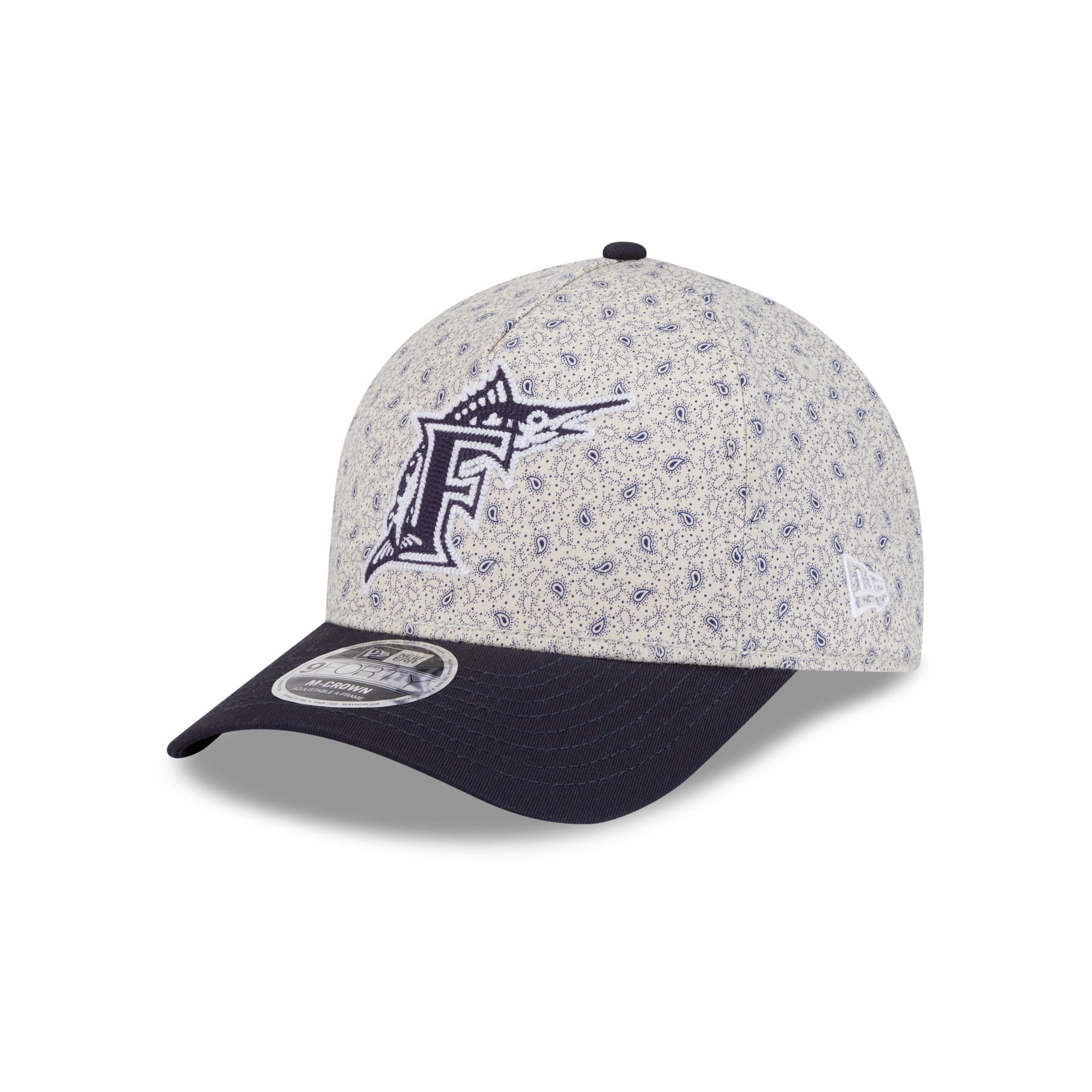 Miami Marlins Micro Print 9FORTY M-Crown A-Frame Adjustable Hat