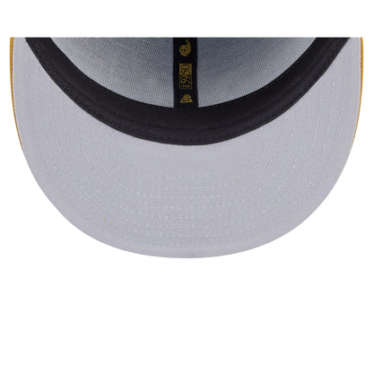 Miami Marlins Metallic Gold Logo 59FIFTY Fitted Hat