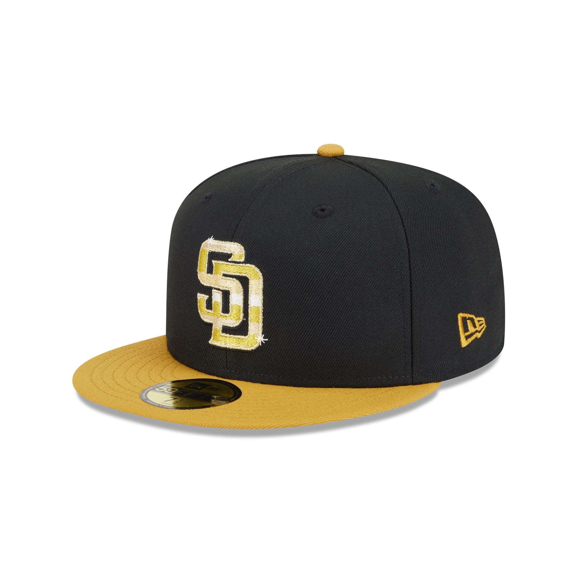 San Diego Padres Metallic Gold Logo 59FIFTY Fitted Hat