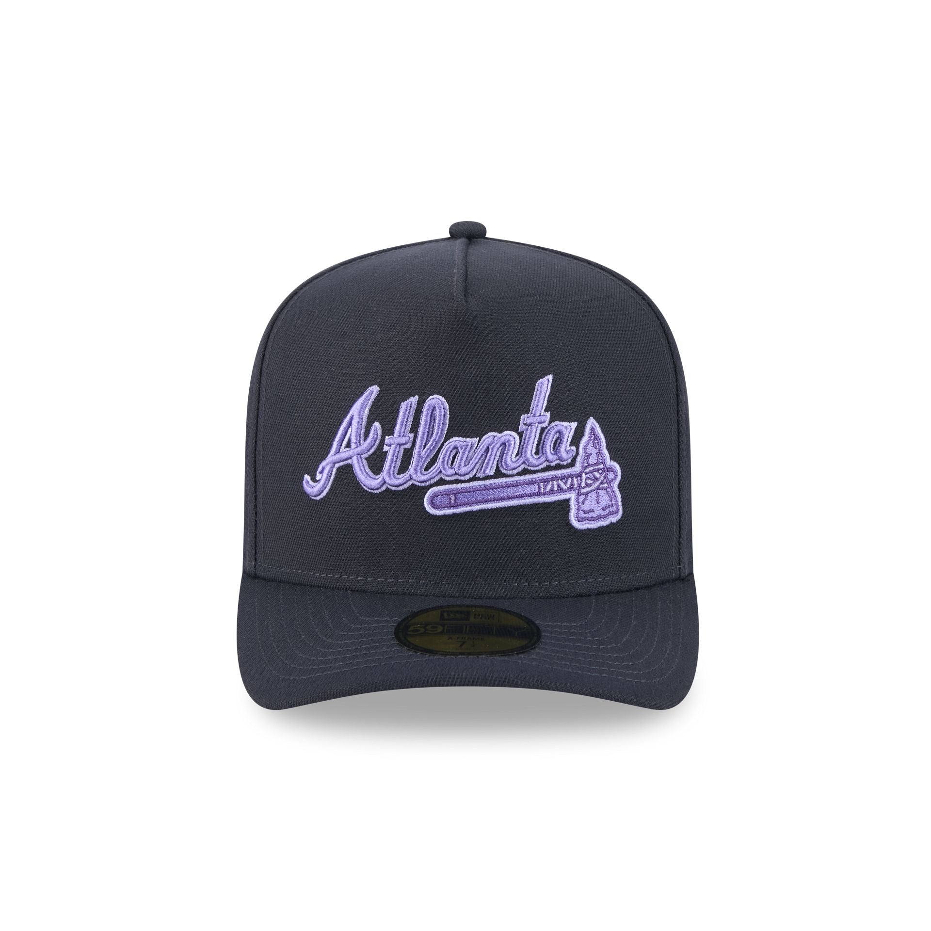Atlanta Braves Navy Lavender 59FIFTY A-Frame Fitted Hat