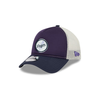 Los Angeles Dodgers Navy Purple 9FORTY A-Frame Trucker Hat