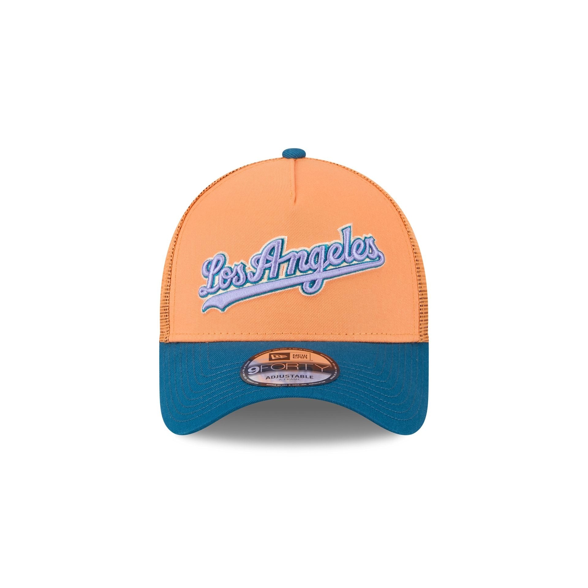 Los Angeles Dodgers Orange Glaze 9FORTY A-Frame Trucker Hat