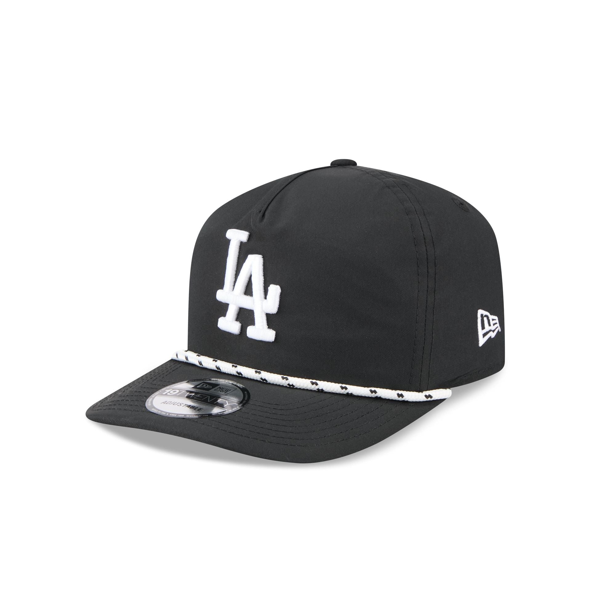 Los Angeles Dodgers Black and White Rope 19TWENTY Snapback Hat