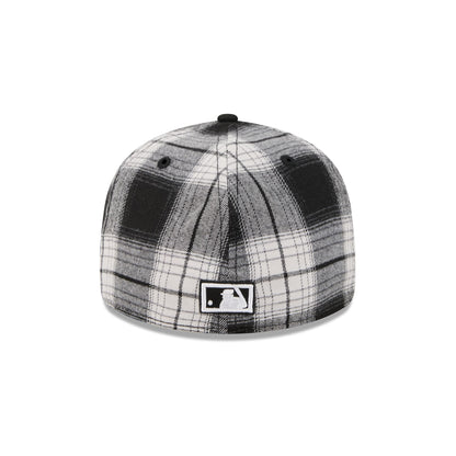 Atlanta Braves Grunge Plaid Retro Crown 59FIFTY Fitted Hat
