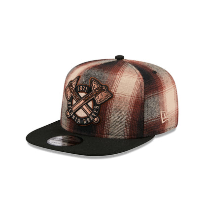 Atlanta Braves Grunge Plaid 9FIFTY A-Frame Adjustable Hat