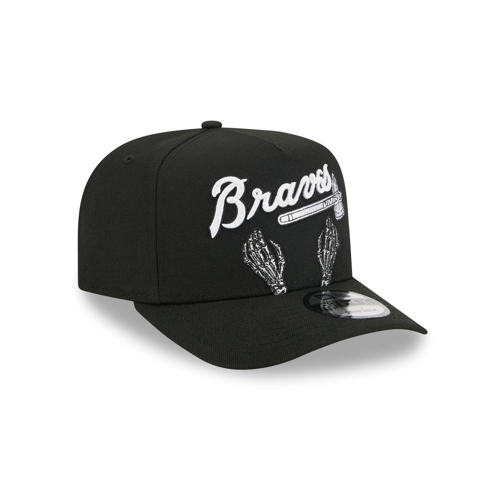 Atlanta Braves Skeletal Script 9FIFTY A-Frame Snapback Hat
