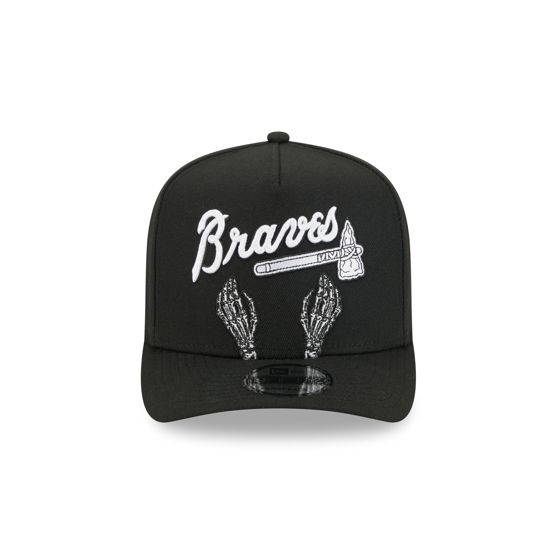 Atlanta Braves Skeletal Script 9FIFTY A-Frame Snapback Hat