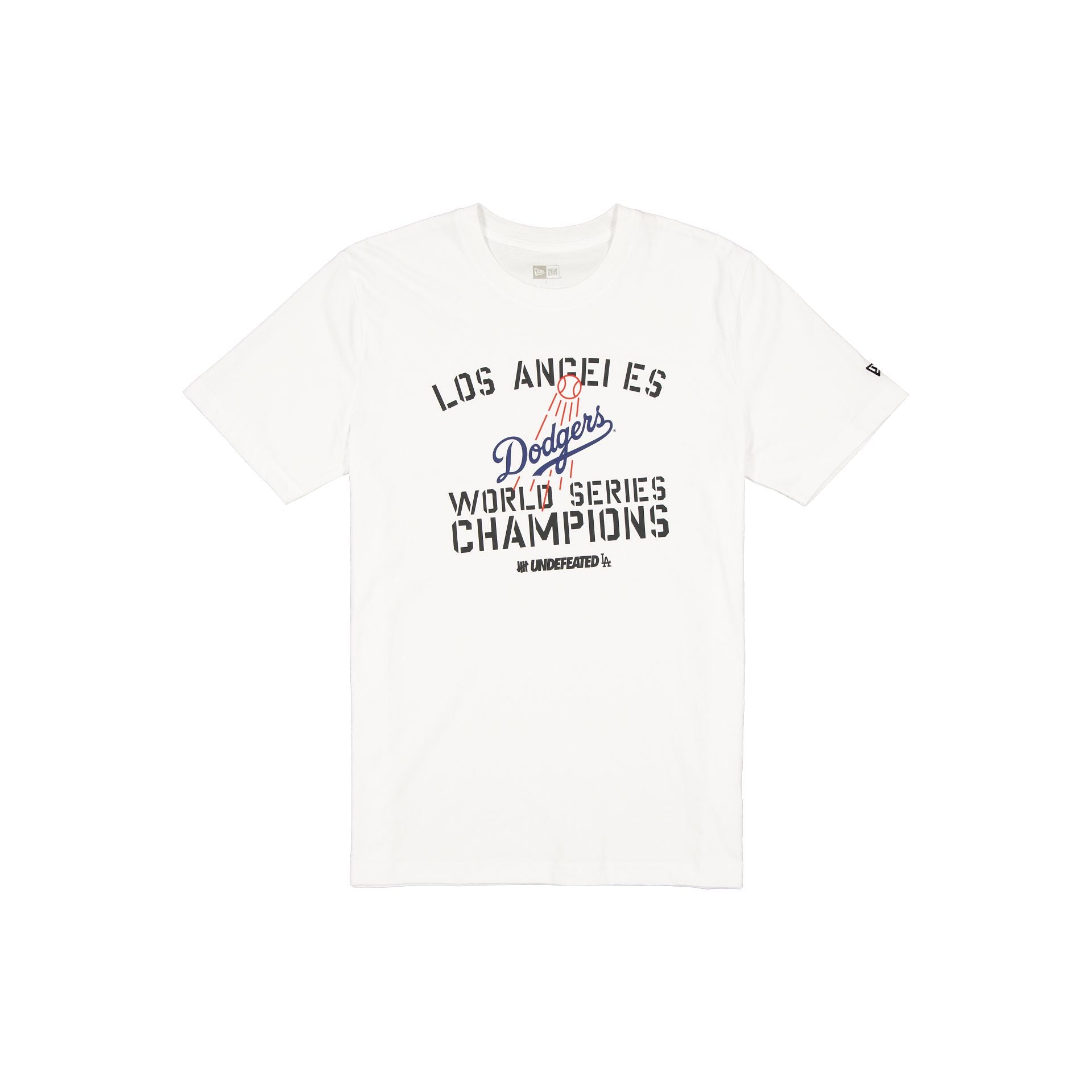 Undefeated x Los Angeles Dodgers 2024 World Series Champions White T-Shirt