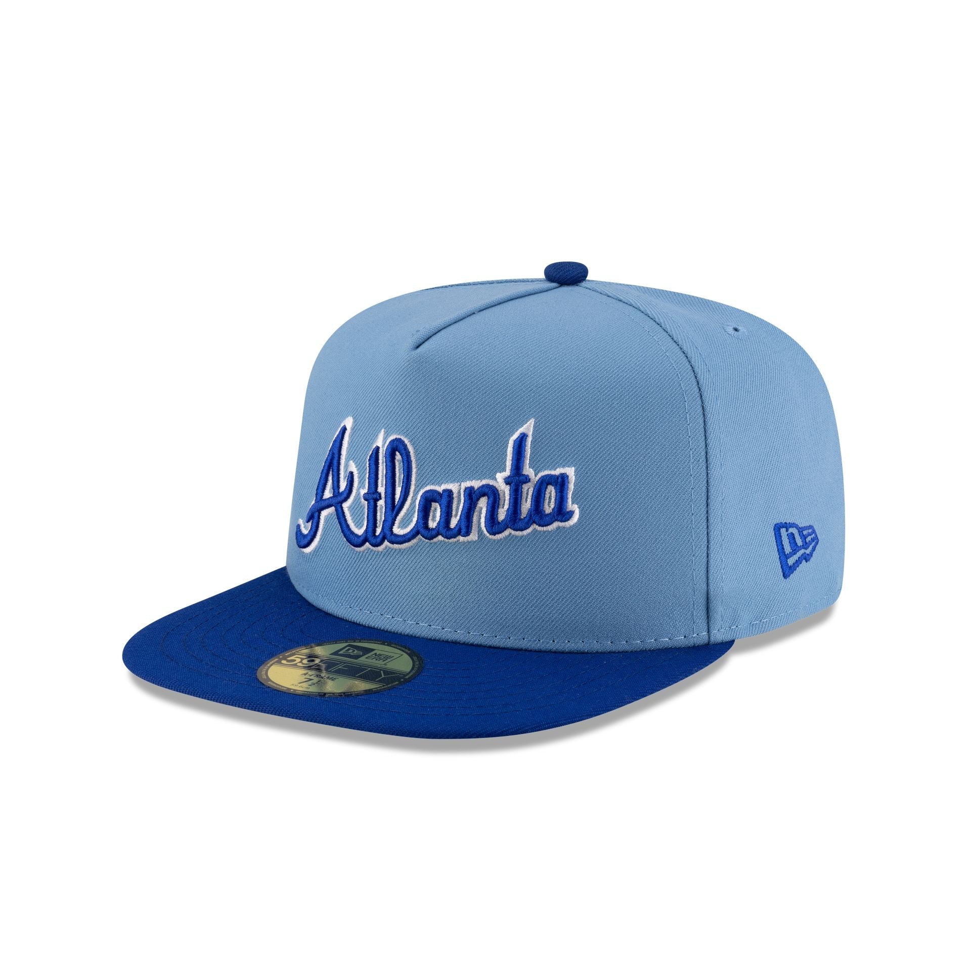 Just Caps Sky Blue Atlanta Braves 59FIFTY A-Frame Fitted Hat