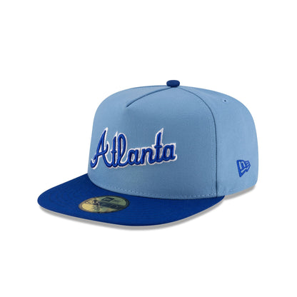 Just Caps Sky Blue Atlanta Braves 59FIFTY A-Frame Fitted Hat