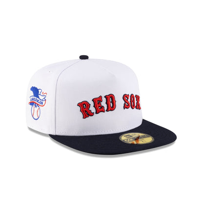 Just Caps League Sidepatch Optic White Boston Red Sox 59FIFTY A-Frame Fitted Hat