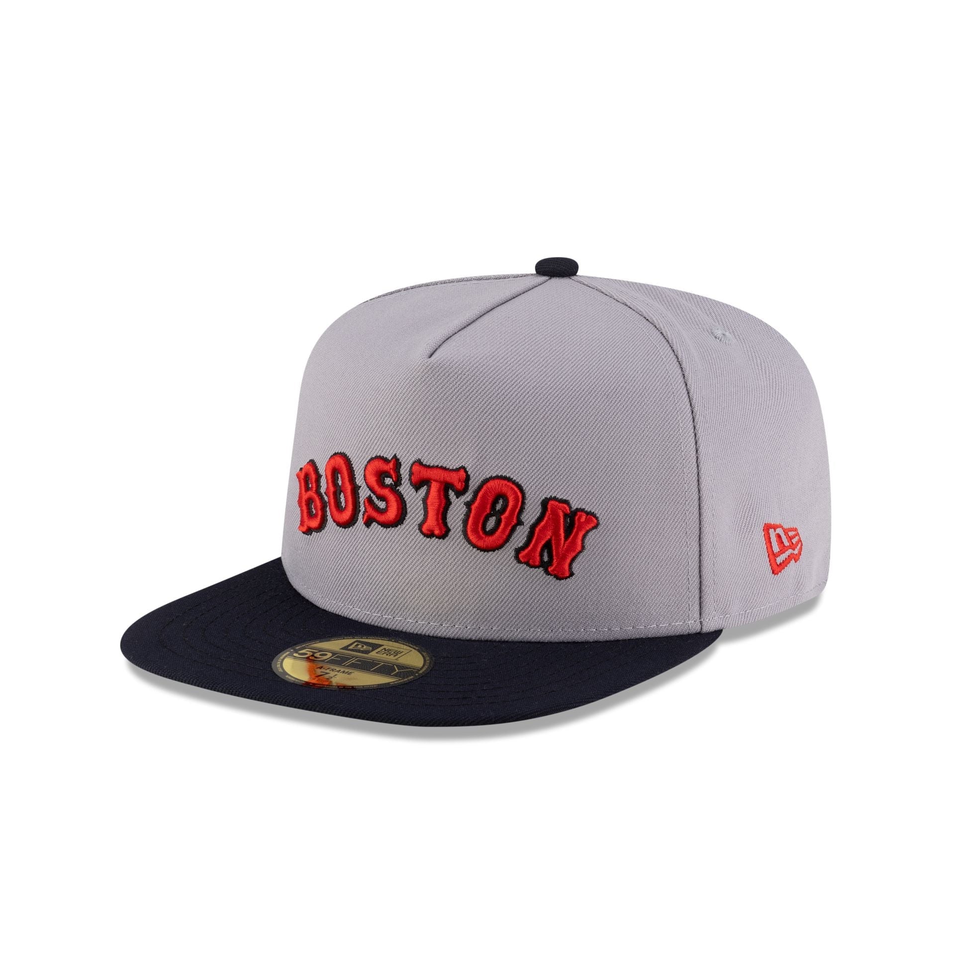 Just Caps League Sidepatch Gray Boston Red Sox 59FIFTY A-Frame Fitted Hat
