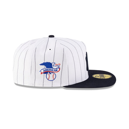 Just Caps League Sidepatch Pinstripe New York Yankees 59FIFTY A-Frame Fitted Hat