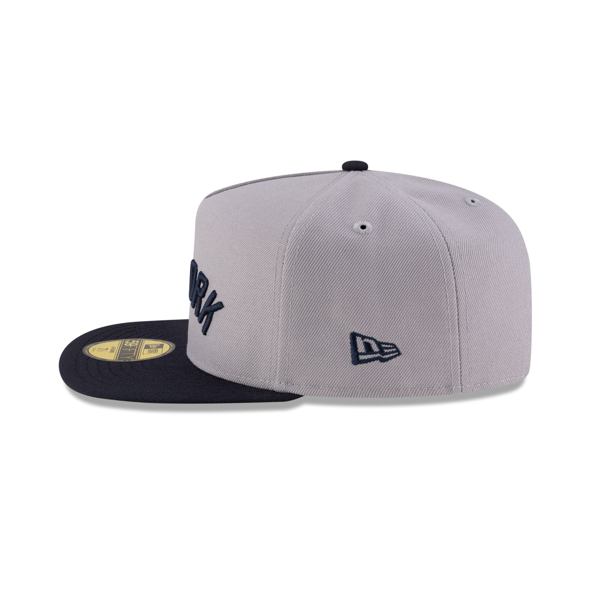 Just Caps League Sidepatch Gray New York Yankees 59FIFTY A-Frame Fitted Hat