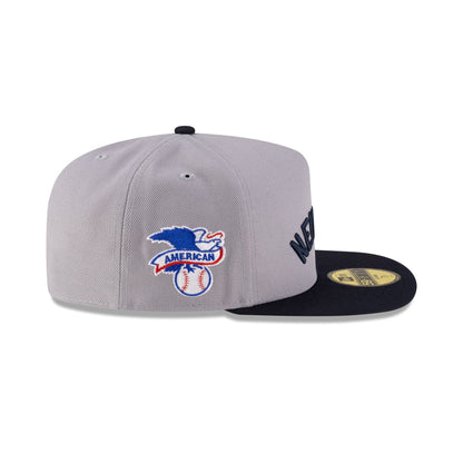 Just Caps League Sidepatch Gray New York Yankees 59FIFTY A-Frame Fitted Hat