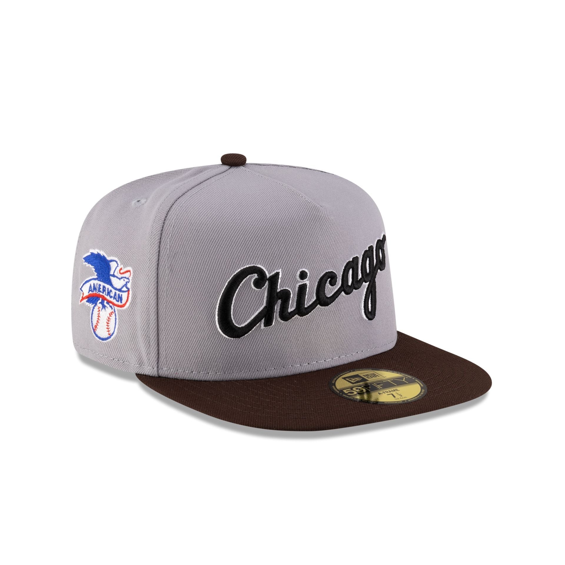 Just Caps League Sidepatch Gray Chicago White Sox 59FIFTY A-Frame Fitted Hat