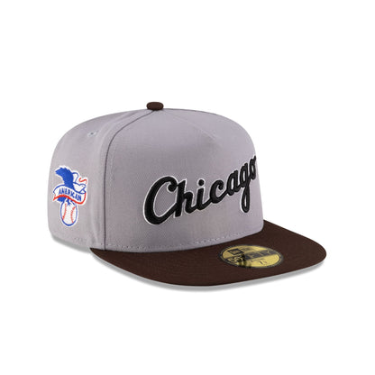 Just Caps League Sidepatch Gray Chicago White Sox 59FIFTY A-Frame Fitted Hat