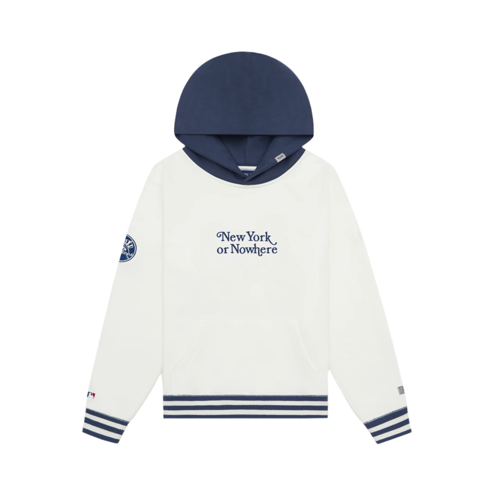 New York or Nowhere x New York Yankees White Motto Hoodie