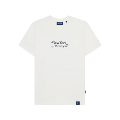 New York or Nowhere x New York Yankees White Motto Short-Sleeve T-Shirt