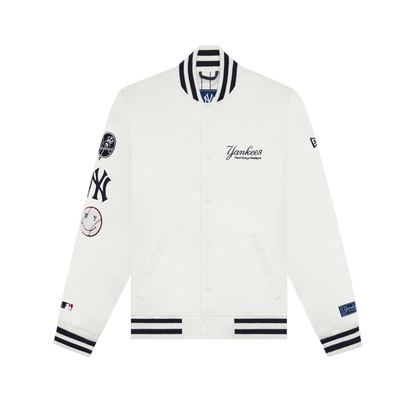 New York or Nowhere x New York Yankees White Satin Jacket